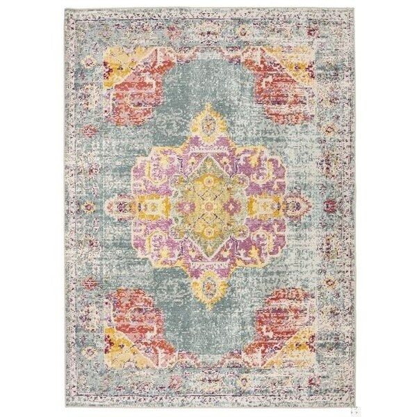 Safavieh 4 x 6 ft. Crystal Rectangle Power-Loomed Rug Turquoise & Rust CRS520K-4 - main